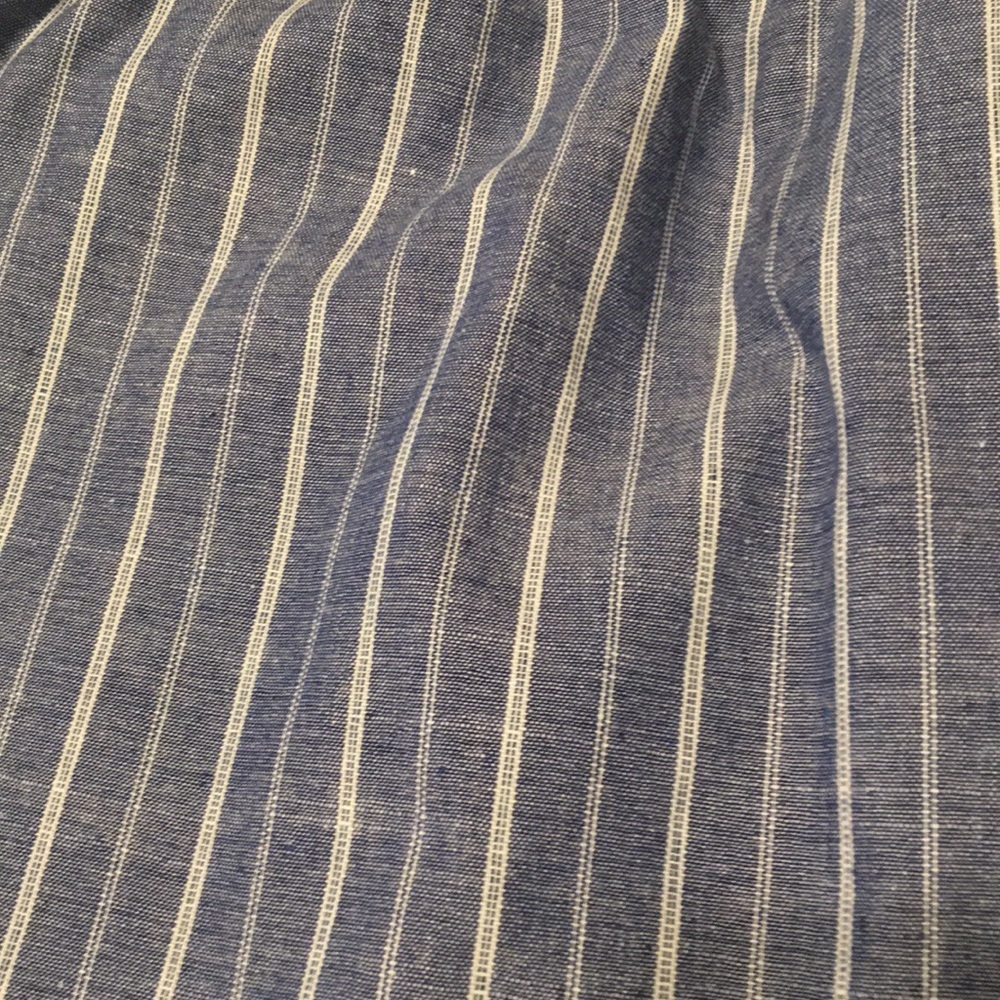 Love Tree Chambray Stripe Tie Waist Shorts - Picture 6 of 8